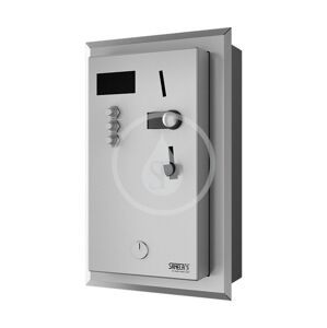 SANELA Automaty Vestavný mincovní automat pro 1-3 sprchy, přímé ovládání, antivandal, matný nerez SLZA 01LMZ