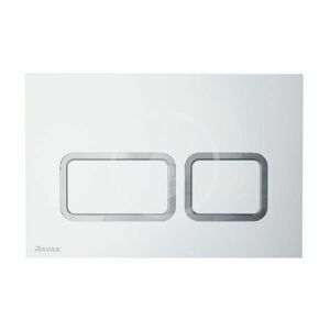 RAVAK Twin Ovládací tlačítko pro splachování WC, satin X01739