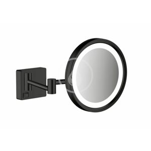 HANSGROHE AddStoris Kosmetické nástěnné zrcátko s LED osvětlením, matná černá 41790670