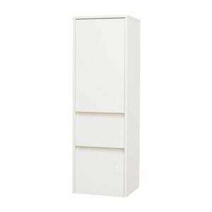 MEREO Opto koupelnová skříňka vysoká 125 cm, levé otevírání, bílá CN914L