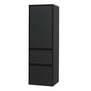 MEREO Opto koupelnová skříňka vysoká 125 cm, levé otevírání, černá CN944L