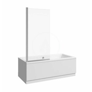 Nion Vanová zástěna jednodílná L/P, 750x1500 mm, Jika perla Glass, stříbrná/transparentní sklo H2572N50026681