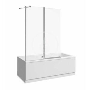 Nion Vanová zástěna dvoudílná L/P, 1150x1500 mm, Jika perla Glass, stříbrná/transparentní sklo H2572N60026681