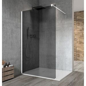 GELCO VARIO WHITE jednodílná sprchová zástěna k instalaci ke stěně, kouřové sklo, 1100 mm GX1311GX1015