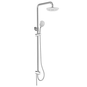 MEREO Sprchový set s tyčí, bílá hlavová sprcha a třípolohová ruční sprcha CB95001SW1