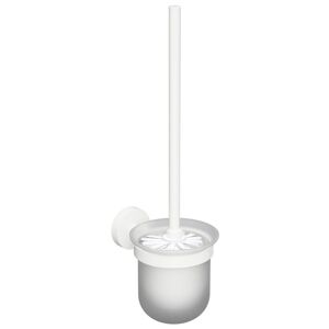 SAPHO X-ROUND WHITE WC štětka závěsná, mléčné sklo, bílá mat XR303W