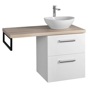 AQUALINE VEGA sestava koupelnového nábytku, š. 97,5 cm, bílá/dub platin VG052-02
