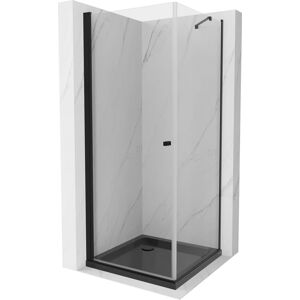 MEXEN/S Pretoria sprchový kout 100x100 cm, transparent, černá + sprchová vanička včetně sifonu 852-100-100-70-00-4070B