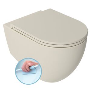 ISVEA INFINITY závěsná WC mísa, Rimless, 36,5x53cm, ivory 10NF02001-2K