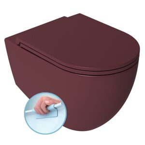 ISVEA INFINITY závěsná WC mísa, Rimless, 36,5x53cm, maroon red 10NF02001-2R
