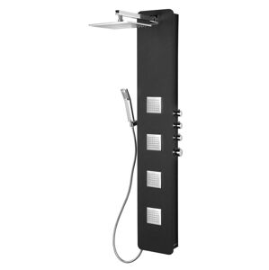POLYSAN SPIRIT SQUARE termostatický sprchový panel nástěnný, 250x1550mm, černá 81251