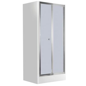 DEANTE Flex chrom Sprchové dveře, zapuštěné, 90 cm skládací KTL_621D