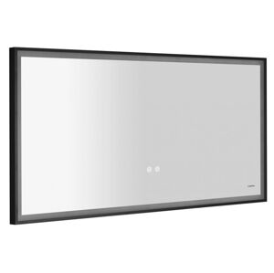 SAPHO SORT zrcadlo s LED osvětlením 120x60cm, senzor, fólie anti-fog, 3000-6500°K, černá mat SJ120