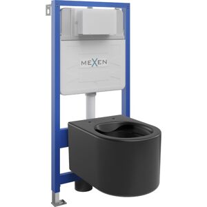 MEXEN/S WC předstěnová instalační sada Fenix Slim s mísou WC Sofia,  černá mat 6103354XX85