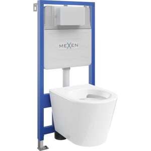 MEXEN/S WC předstěnová instalační sada Fenix Slim s mísou WC Rico,  bílá 6103372XX00