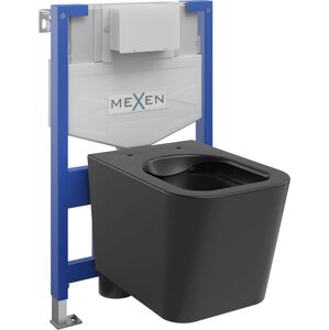 MEXEN/S WC předstěnová instalační sada Felix XS-F s mísou WC Teo,  černá mat 6803385XX85