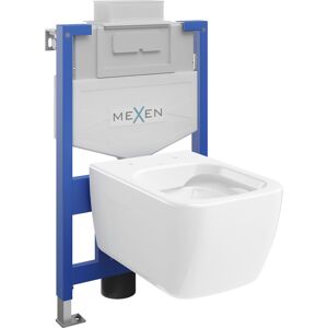 MEXEN/S WC předstěnová instalační sada Fenix XS-U s mísou WC Margo,  bílá 6853342XX00