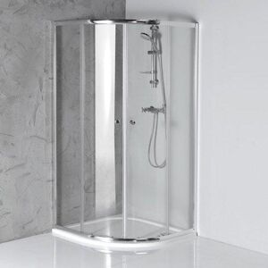 AQUALINE ARLETA čtvrtkruhová sprchová zástěna 900x900mm, čiré sklo HLS900Y