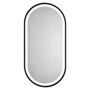 HOPA Zrcadlo s LED osvětlením ERFURT BLACK Rozměr A 50 cm, Rozměr C 100 cm OLNZERF5010B