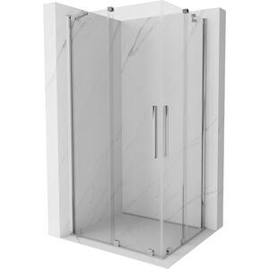 MEXEN/S Velar Duo čtvercový sprchový kout 100 x 90 cm, transparent, chrom 871-100-090-02-01