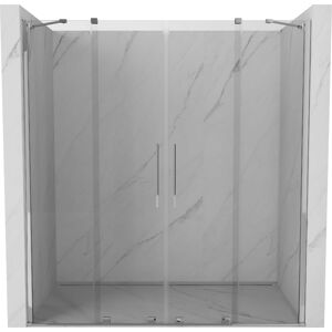 MEXEN/S Velar Duo posuvné sprchové dveře 180 cm, transparent, chrom 871-180-000-02-01
