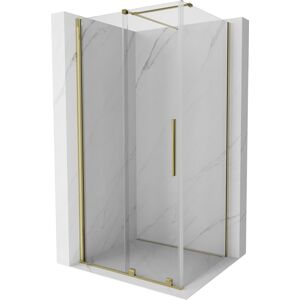 MEXEN/S Velar sprchový kout 90 x 70 cm, transparent, zlatá 871-090-070-01-50