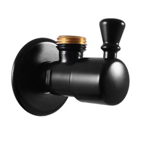 SLEZAK-RAV Rohový ventil s keramickým vrškem černá matná, Barva: černá matná RV0112CMAT