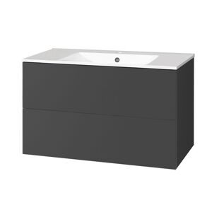 MEREO Aira, koupelnová skříňka s keramickym umyvadlem 101 cm, antracit CN752