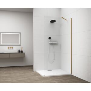 POLYSAN ESCA GOLD MATT jednodílná sprchová zástěna k instalaci ke stěně, sklo čiré, 1000  ES1010-04