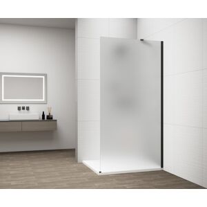 POLYSAN ESCA BLACK MATT jednodílná sprchová zástěna k instalaci ke stěně, matné sklo, 800 mm ES1180-02