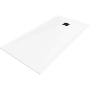 MEXEN/S Stone+ obdélníková sprchová vanička 200 x 90, bílá, mřížka černá 44109020-B
