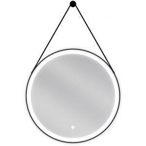 MEXEN Reni zrcadlo s osvětlením, 60 cm, LED 6000K, černý rám 9812-060-060-611-70