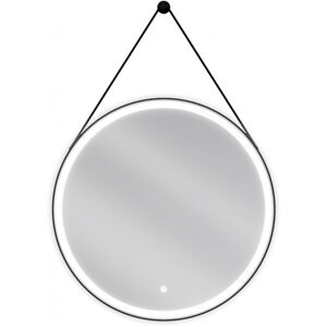 MEXEN Reni zrcadlo s osvětlením, 70 cm, LED 6000K, černý rám 9812-070-070-611-70