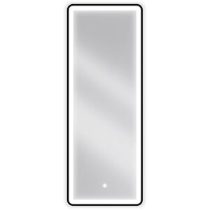 MEXEN Coro zrcadlo s osvětlením 45 x 120 cm, LED 6000K, černý rám 9817-045-120-611-70