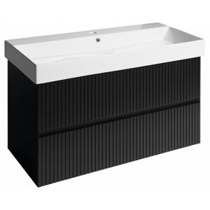 SAPHO FILENA umyvadlová skříňka 95x51,5x43cm, černá mat strip FID1210BS