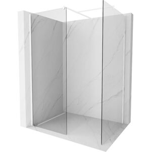 MEXEN/S Kioto Sprchová zástěna Walk-in 140 x 110 cm, transparent, bílá 800-140-202-20-00-110