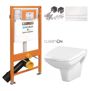 JOMOTech modul pro závěsné WC s bílou deskou + WC CERSANIT CLEANON CARINA + SEDÁTKO 174-91100900-00 CA1