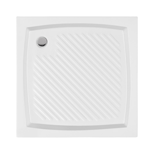 Akrylátová sprchová vanička nízká čtverec Erik 80 CVC (80x80x16 cm) | Polimat erik_80cvc