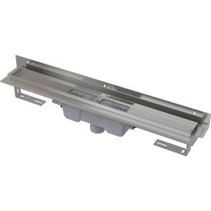 Alcaplast Flexible – Podlahový žlab pro perforovaný rošt a ke stěně, svislý odtok APZ1004-1050 APZ1004-1050