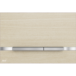 ALCAPLAST STRIPE nerez-dekor oak white, ovládací deska tlačítko, pro předstěnové systémy OAK WHITE STRIPE-OAK WHITE