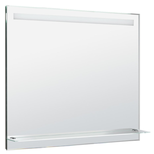AQUALINE LED podsvícené zrcadlo 100x80cm, skleněná polička, kolíbkový vypínač ATH55