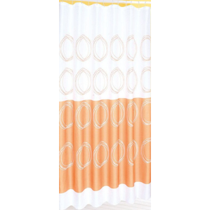 AQUALINE Závěs 180x180cm, 100% polyester, bílá/oranžová 16474