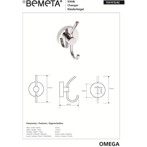 Bemeta OMEGA 104105242 chrom