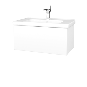 Dřevojas Koupelnová skříň VARIANTE SZZ 80 (umyvadlo Harmonia) N01 Bílá lesk / M01 Bílá mat 192006