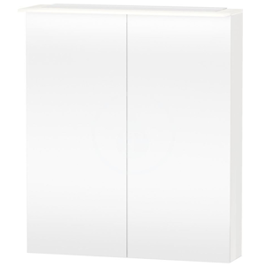 DURAVIT Happy D.2 Zrcadlová skříňka 760x650x208 mm, s LED osvětlením, 2 dvířka, lesklá bílá H2759302222