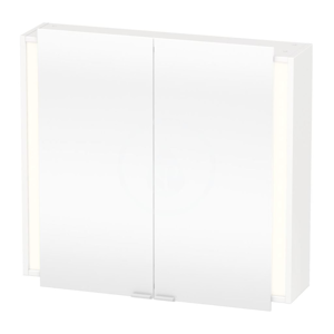 DURAVIT Ketho Zrcadlová skříňka 750x800x180 mm, s LED osvětlením, 2 dvířka, lesklá bílá KT753102222
