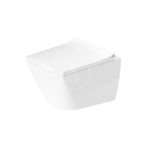 DURAVIT Viu Závěsné WC Compact, Rimless, DuraFix, s HygieneGlaze, alpská bílá 2573092000