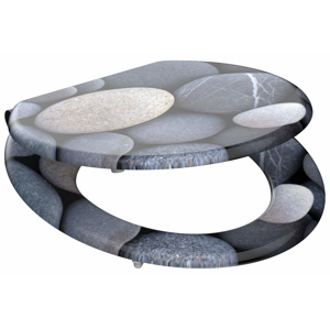 Eisl Wc sedátko Grey stones MDF se zpomalovacím mechanismem SOFT-CLOSE 80130Greystones
