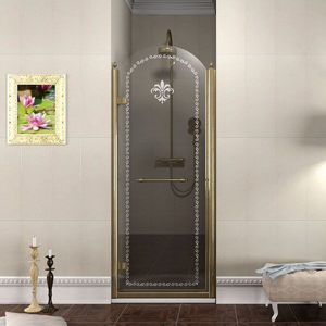 GELCO ANTIQUE sprchové dveře otočné, 800mm, levé, ČIRÉ sklo, bronz GQ1280LC