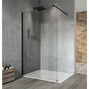 GELCO VARIO BLACK jednodílná sprchová zástěna k instalaci ke stěně, čiré sklo, 1400 mm GX1214GX1014